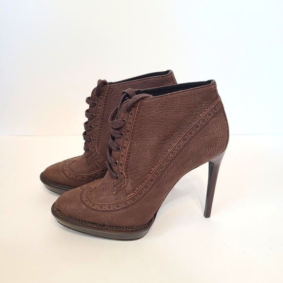 Burberry Prorsum Howcroft Brown Booties - 37.5 - Picture 2 of 15